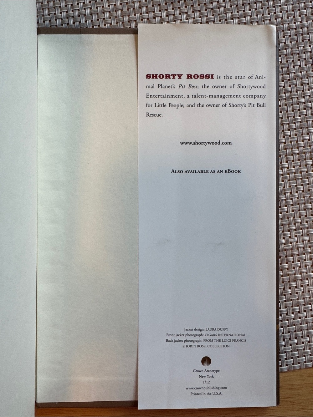 SHORTY ROSSI SIGNED BOOK - Picture 3 of 10